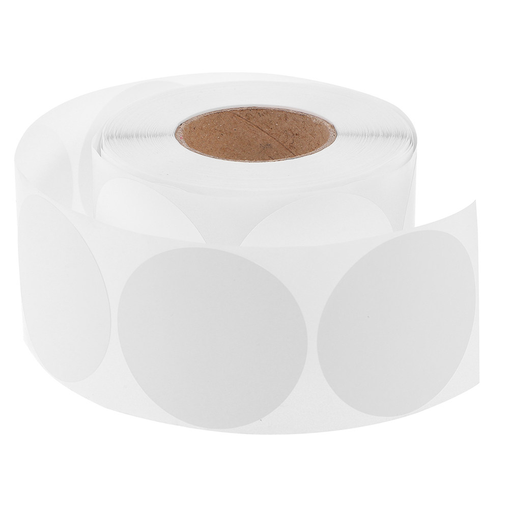 Sticker Label Roll - 500Pcs Round White Self Adhesive Labels