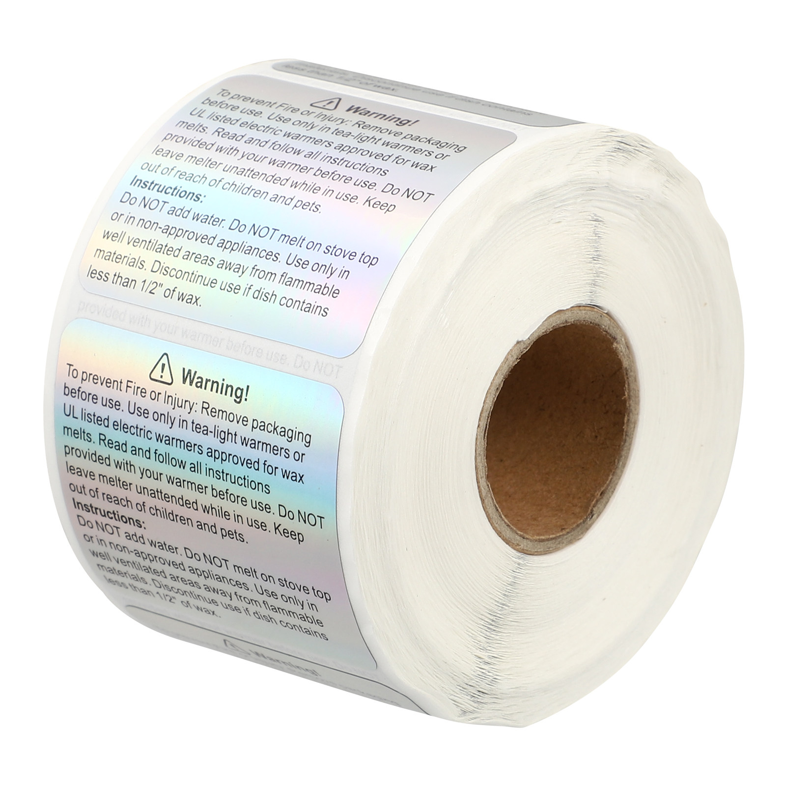 Sticker Label Roll - 1 Roll Warning Labels Wax Melting