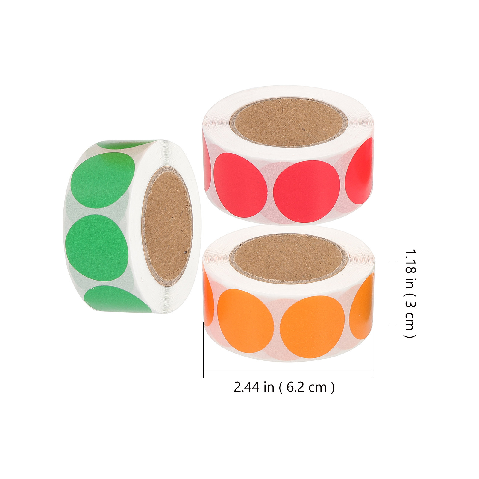 3 Rolls Colorful Dot Stickers  - огляд і ціна Sticker Label Roll