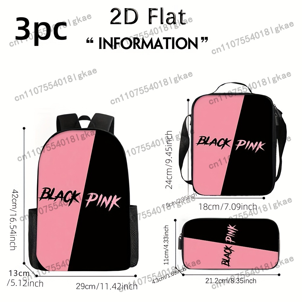 3pcs Summer Essential KPOP Bac - огляд і ціна Pencil Case Large