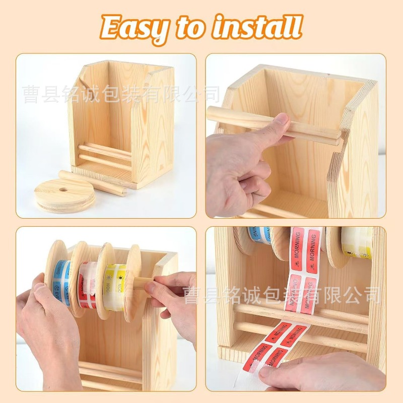 Wooden Label Dispenser Desktop - огляд і ціна Sticker Label Roll