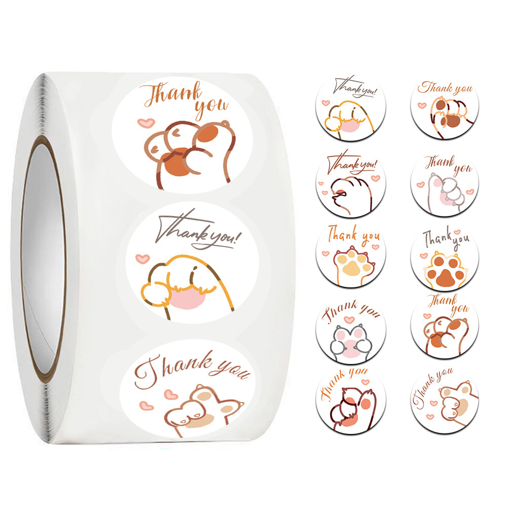 JCAC 500pcs/roll Cute Cartoon  - огляд і ціна Sticker Label Roll