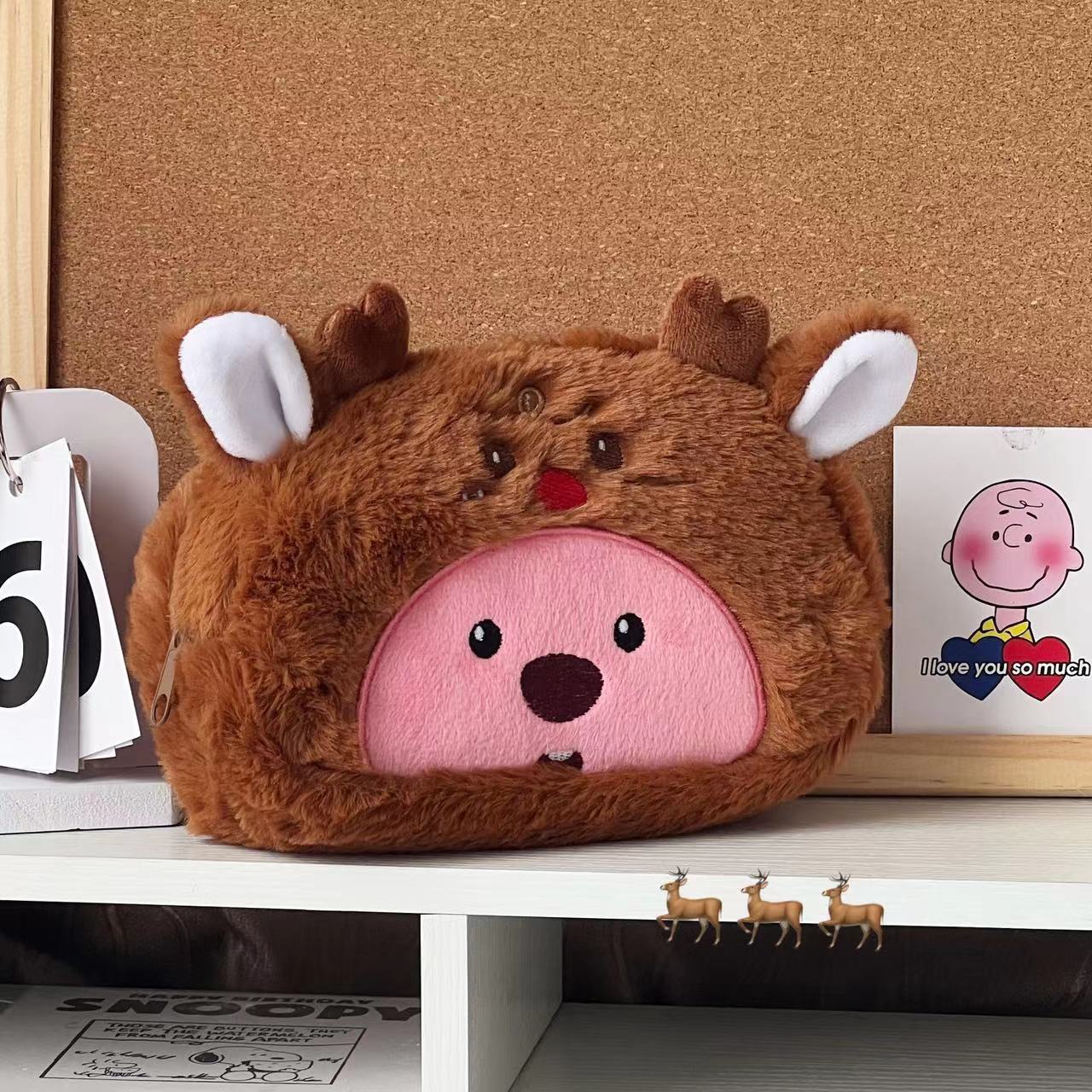 Cartoon Plush Pencil Bag Stude - огляд і ціна Pencil Case Large